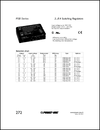 PSB156-2 datasheet: 90 Watt, input voltage range:15-40V, output voltage 15V (6A), switching regulator PSB156-2
