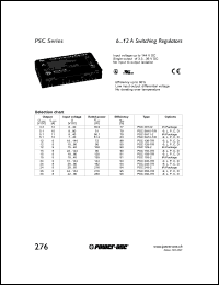 PSC128-7iR datasheet: 96 Watt, input voltage range:15-80V, output voltage 12V (8A), switching regulator PSC128-7iR