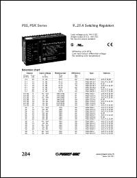 PSS1212-7 datasheet: 144 Watt, input voltage range:15-80V, output voltage 12V (12A), switching regulator PSS1212-7