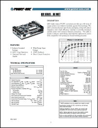 QES066YE-A datasheet: 66 Watt, input voltage range:18-36V, output voltage 3.3V (20A), DC-DC converter QES066YE-A
