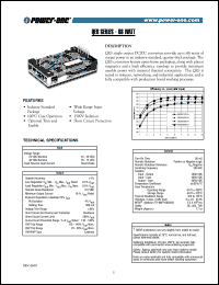 QES066ZE-A datasheet: 66 Watt, input voltage range:36-75V, output voltage 3.3V (20A), DC-DC converter QES066ZE-A