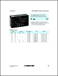 LS1501-7R datasheet: 100W,input voltage range:85-264V, output voltage 15V (6.5A)  AC/DC converter LS1501-7R