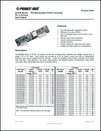 SLD10UDD datasheet: Input voltage range:3-3.6V, output voltage 2.5V,  10A non-isolated DC/DC converter SLD10UDD