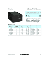 LT1240-7Z datasheet: 500 Watt, input voltage range:85-255V, output voltage 25V,(14.5A) AC/DC converter LT1240-7Z