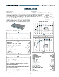 VWS150YG-A datasheet: 150 Watt, input voltage range:18-36V, output voltage 5V,(30A)  DC/DC converter VWS150YG-A
