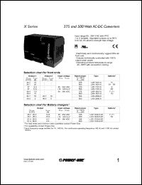 LXN-1701-6 datasheet: 500 Watt, input voltage range:85-264/90-350V, output voltage 37V,(13.2A)  AC/DC converter LXN-1701-6