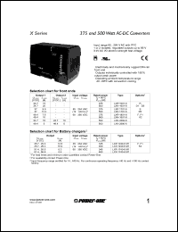 LXN-1601-6 datasheet: 500 Watt, input voltage range:85-264/90-350V, output voltage 24.7V,(20A)  AC/DC converter LXN-1601-6