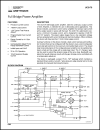 UC3178QPTR datasheet:  FULL BRIDGE POWER AMPLIFIER UC3178QPTR