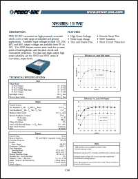 XWS1205 datasheet: 150 Watt, input voltage range:10-20V, output voltage 5V,(20A)  AC/DC converter XWS1205