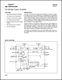 UC3176QPTR datasheet:  FULL BRIDGE POWER AMPLIFIER UC3176QPTR