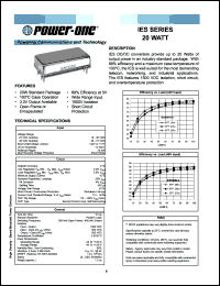 IES013ZE-A datasheet: 20 Watt, input voltage range:36-72V, output voltage 3.3V,(4A)   DC/DC converter IES013ZE-A