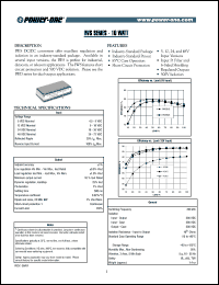 IWS515 datasheet: 10 Watt, input voltage range:4.5-9V, output voltage 15V,(0.75A)   DC/DC converter IWS515