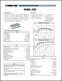 IWS4848 datasheet: 10 Watt, input voltage range:36-75V, output voltage 48V,(0.25A)   DC/DC converter IWS4848