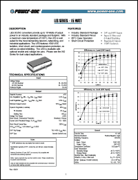 LES015ZJ datasheet: 15 Watt, input voltage range:36-75V, output voltage 15V,(1A)   DC/DC converter LES015ZJ