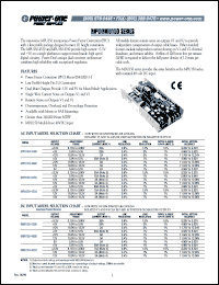 MPU150-4350 datasheet: Multiple output voltage , power factor correction MPU150-4350