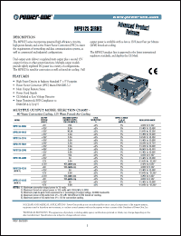 MPB125-2024 datasheet: Output voltage 24/12V (5.2/0.5A) , power factor correction MPB125-2024