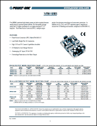 MPB80-1012 datasheet: Input voltage: 85-264V, output voltage 12V (6A) , power factor correction MPB80-1012