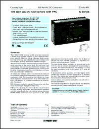 LS4301-9 datasheet: 100 Watt, input voltage: 85-264V,  output voltage 12V (8A), AC/DC converter with PFC LS4301-9
