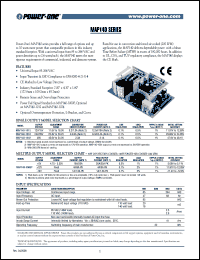 MAP140-1024 datasheet: Input voltage: 85-264V, output voltage 24/28V (4.6/4A), power supplier MAP140-1024