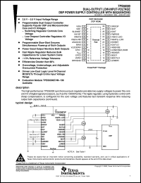 TPS56300EVM-139 datasheet:  DUAL OUTPUT, LOW INPUT VOLTAGE DSP POWER SUPPLY CONTROLLER WITH SEQUENCING TPS56300EVM-139