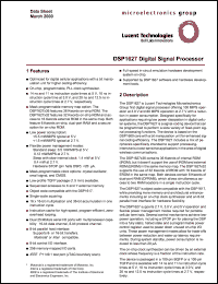 DSP1627 datasheet: Digital signal processor DSP1627