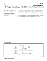 UCC391P datasheet:  5-BIT PROGRAMMABLE OUTPUT BICMOS PRECISION VOLTAGE REFERENCE UCC391P