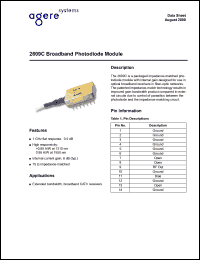 2609C datasheet: Broadband photodiode module. Connector: none 2609C