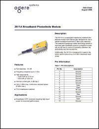 2611A datasheet: Broadband photodiode module. Connector: none 2611A