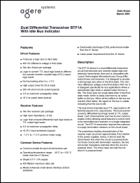 BTF1A16G datasheet: Dual differential transceiver with idle bus indicator BTF1A16G