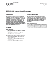 DSP16410C datasheet: Digital signal processor DSP16410C