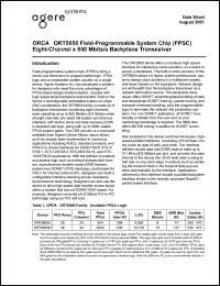 ORT8850L-3BM680 datasheet: ORCA feild-programmable system chip 8-channel x 850 Mbits/s backplane transceiver. 1.5V core, 3.3V/2.5V I/O. ORT8850L-3BM680