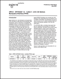 ORT82G5-1BM680 datasheet: ORCA FPSC 8-channel 1.0-1.25/2.0-2.5/3.125 Gbits/s backplane interface. Voltage: 1.5V core, 3.3V/2.5V I/O. ORT82G5-1BM680