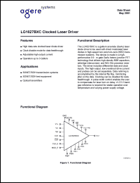 LG1627BXC datasheet: Clocked laser driver LG1627BXC