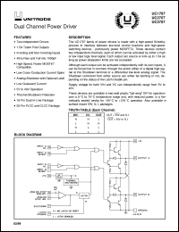 UC3707DWTR datasheet:  DUAL CHANNEL POWER DRIVER UC3707DWTR