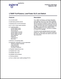 LUCL7585FP datasheet: Full-feature, low-power SLIC and switch LUCL7585FP