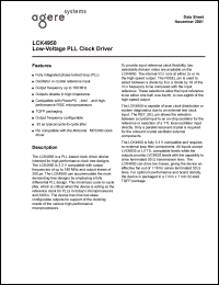 LCK4950 datasheet: Low-voltage PLL clock driver LCK4950