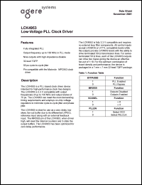 LCK4953 datasheet: Low-voltage PLL clock driver LCK4953