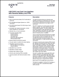 LUCL9217AAR datasheet: Low-cost line interface with reverse battery and PPM. Gain of 8 LUCL9217AAR