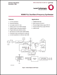 LUCW3000CCN datasheet: PLL dual-band frequency synthesizes LUCW3000CCN