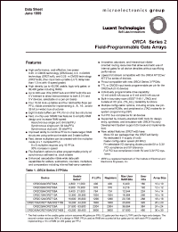 OR2T40A-4S208I datasheet: ORCA feild-programmable gate array. Voltage 3.3 V. OR2T40A-4S208I