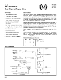 UC2707QTR datasheet:  DUAL CHANNEL POWER DRIVER UC2707QTR