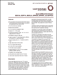 BDP1A16P datasheet: Quad differential driver. Intern. term. 220 Ohm. Surge-protection no. BDP1A16P