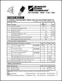 APT1001RBN datasheet: 1000V, 11A power MOS IV APT1001RBN