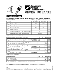 APT1004RKN datasheet: 1000V, 3.6A power MOS IV APT1004RKN