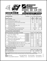 APT8030JN datasheet: 800V, 27A power MOS IV transistor APT8030JN