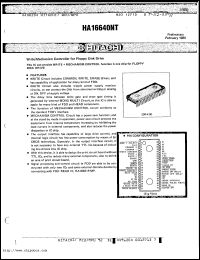 HA16640NT datasheet: Write mechanism controller for floppy disk drive HA16640NT