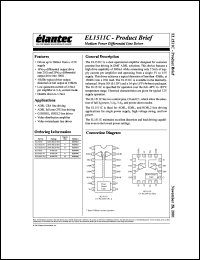 EL1511CS-T7 datasheet: Medium power differential line driver EL1511CS-T7