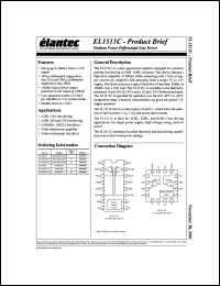 EL1511CL-T7 datasheet: Medium power differential line driver EL1511CL-T7