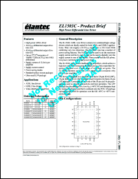 EL1503CL datasheet: High power differential line driver EL1503CL