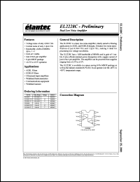 EL2228CY-T7 datasheet: Dual low noise amplifier EL2228CY-T7